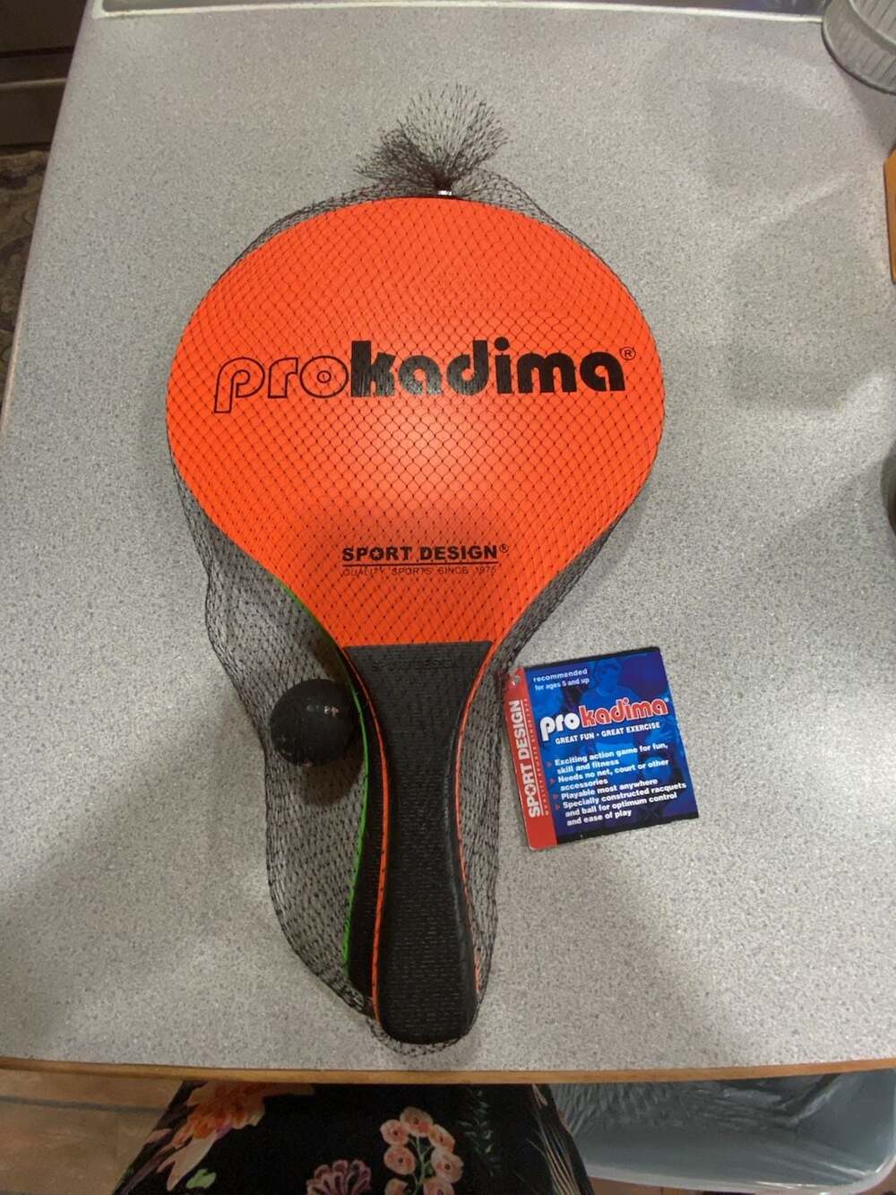Pro Kadima Sport Design Beach Paddle Set Neon Orange Green New
